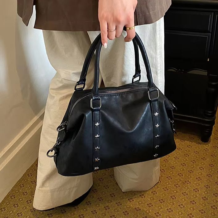 Leather Work Handbags For Women - Star Handtasche für Damen, Schulter- und