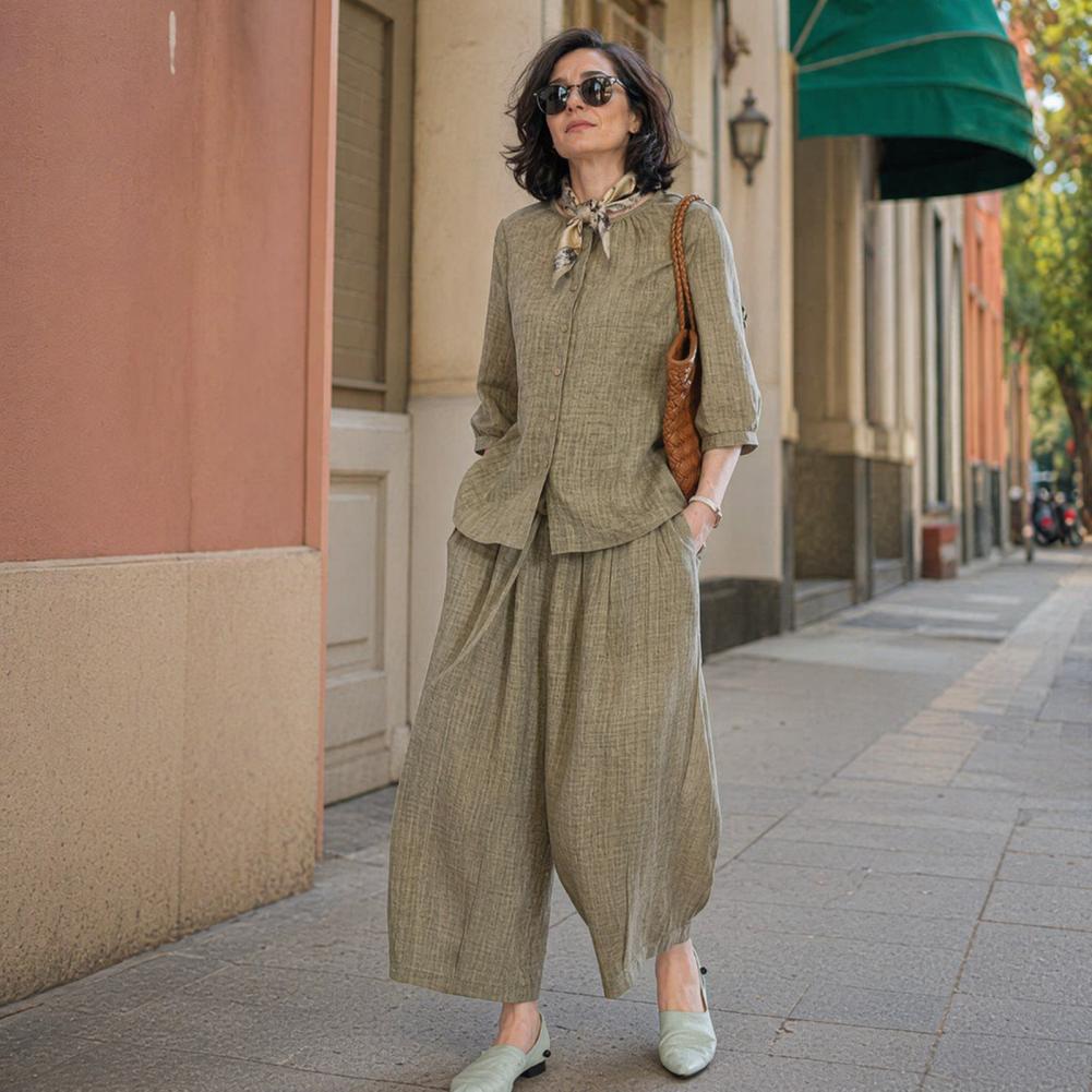 Leather Work Pants - 2026 Übergrößen Freizeitanzug für Damen, 2-teiliges