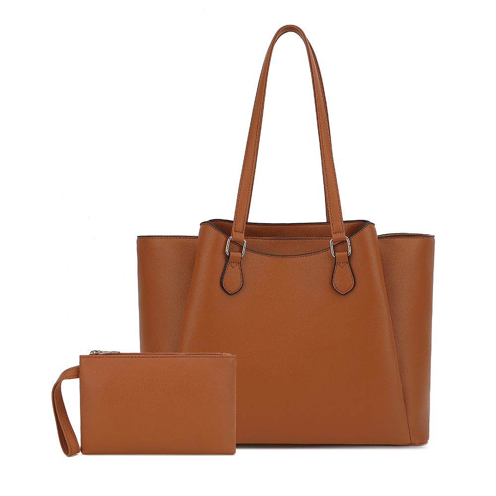 Leather Work Handbag - Tragetasche für Damen, Große PU-Leder Schulterhandtasche