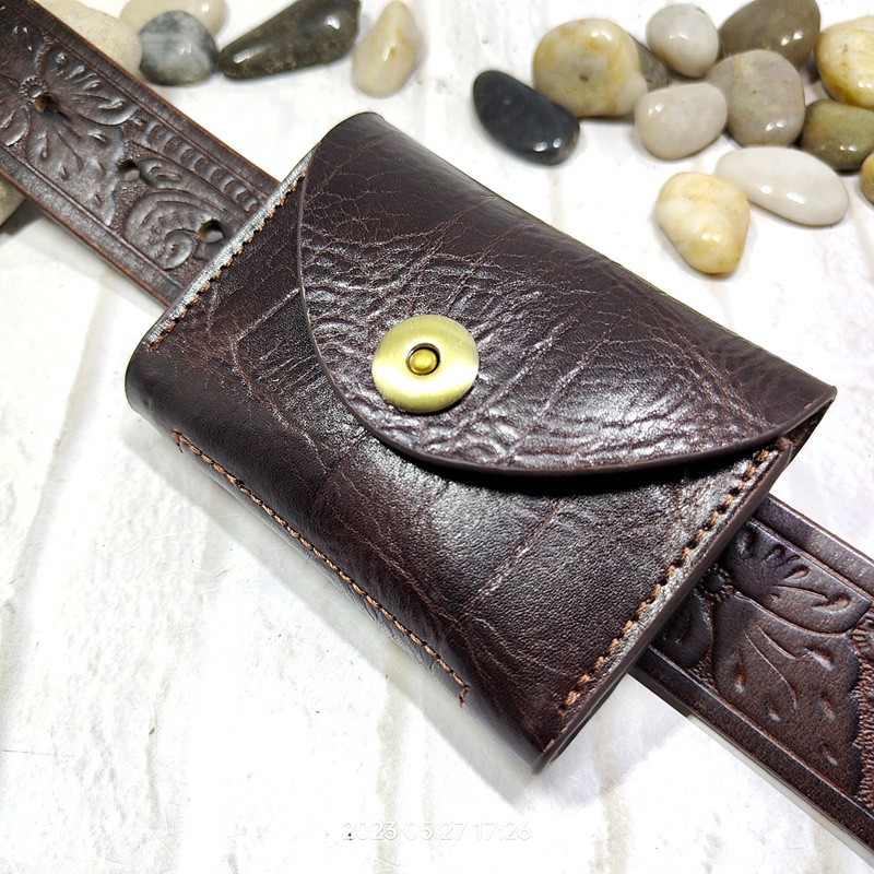 Leatherwork Fasteners - Blongk Mini Hüft tasche dünne Gürtel