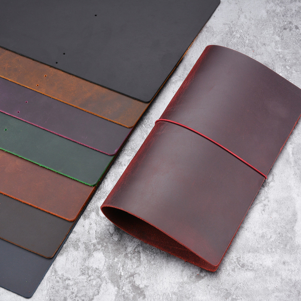 Leather Work Notebook - DIY Notizbuchhülle Crazy Horse Leder A5/A6/Standard/Tasche/Passgröße