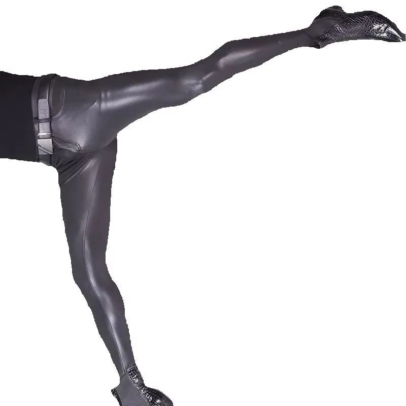 Leather Work Pants - Mode Dünne Jeans Sexy Casual Hosen
