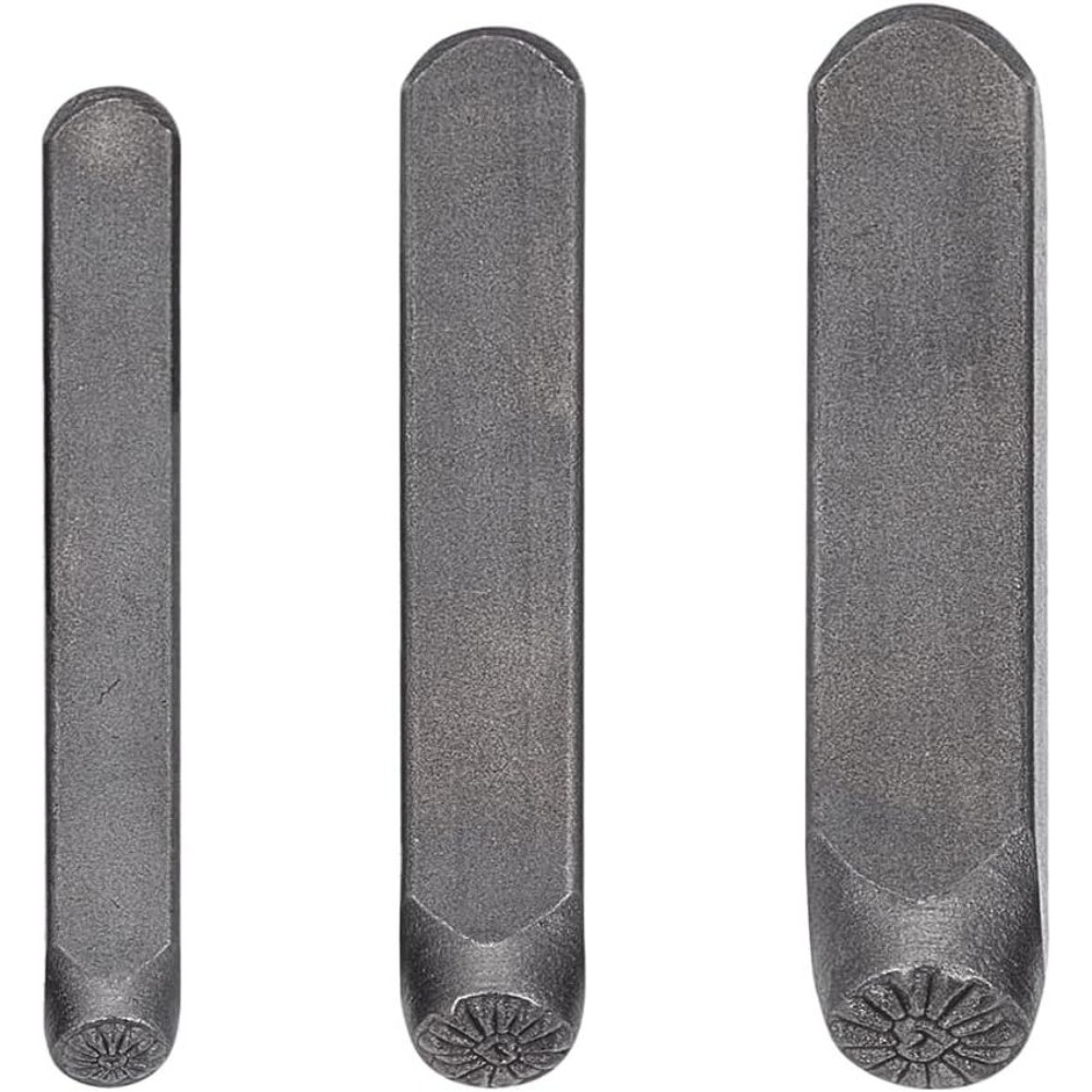 Leatherwork Jewelry - 3-teiliges Metall-Stempelset mit Herzdesign für Kunsthandwerk,