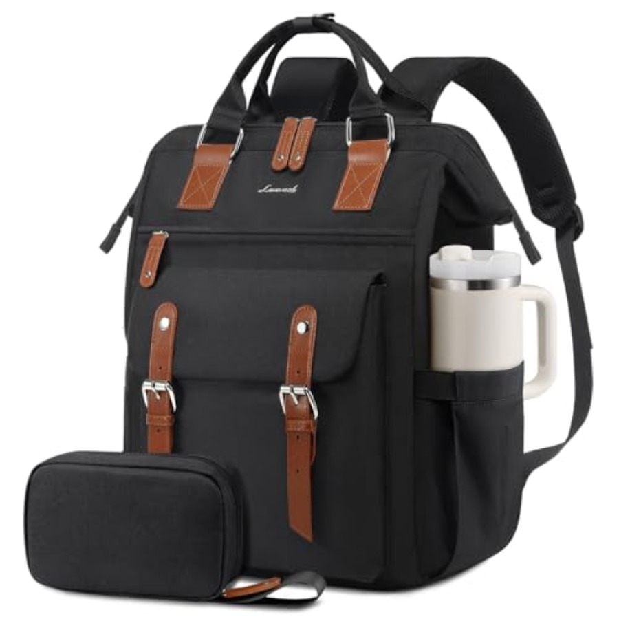 Leather Work Bag - Laptop-Rucksack für Frauen, Laptop-Tasche für Lehrerinnen