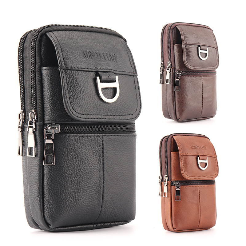 Leather Work Bag - Herren-Leder-Gürteltasche - Große Kapazität Handy-Gürteltasche -