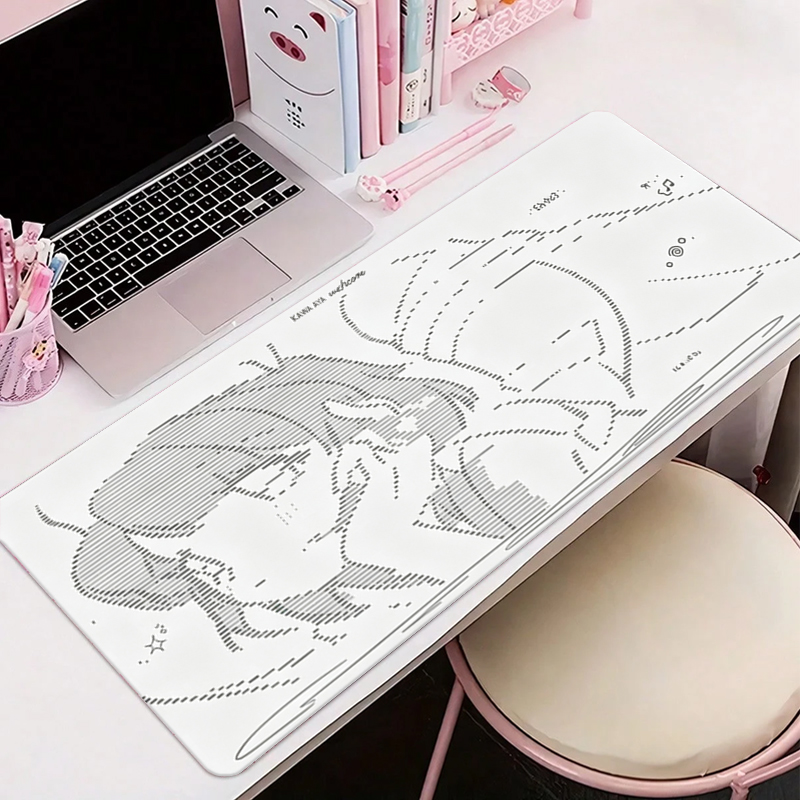 Leatherwork Table - 1 Stück Leder-Mauspad Anime Engel-Mädchen Y2k