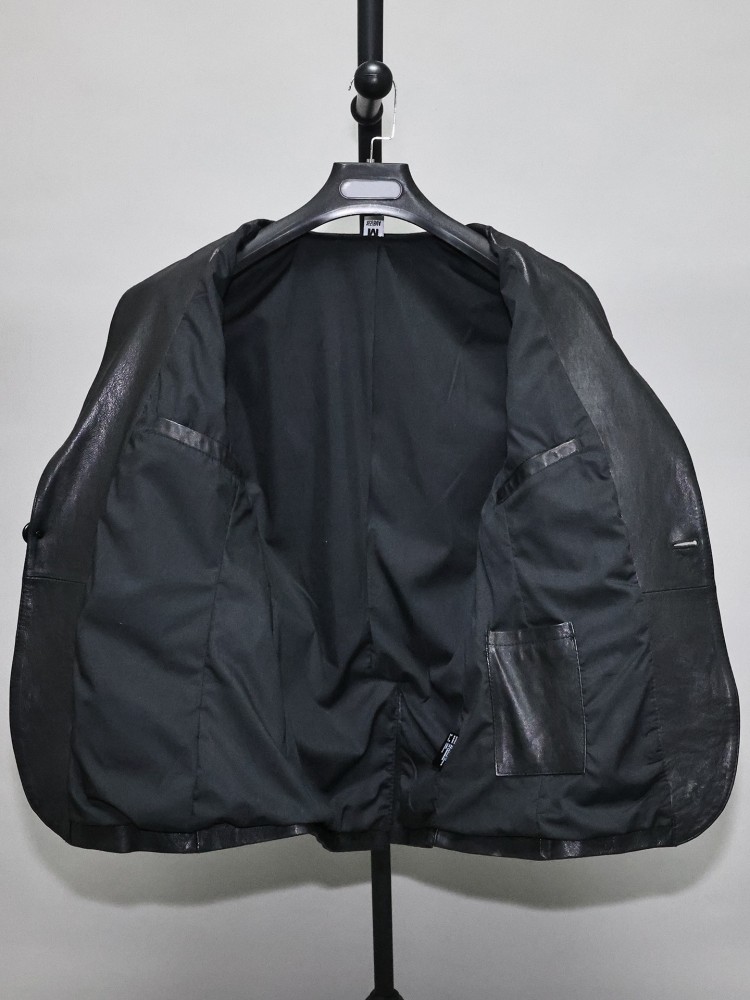 Schmal Geschnittener Einfarbig – Leather Work Jacket Mens Bewertung und Preis
