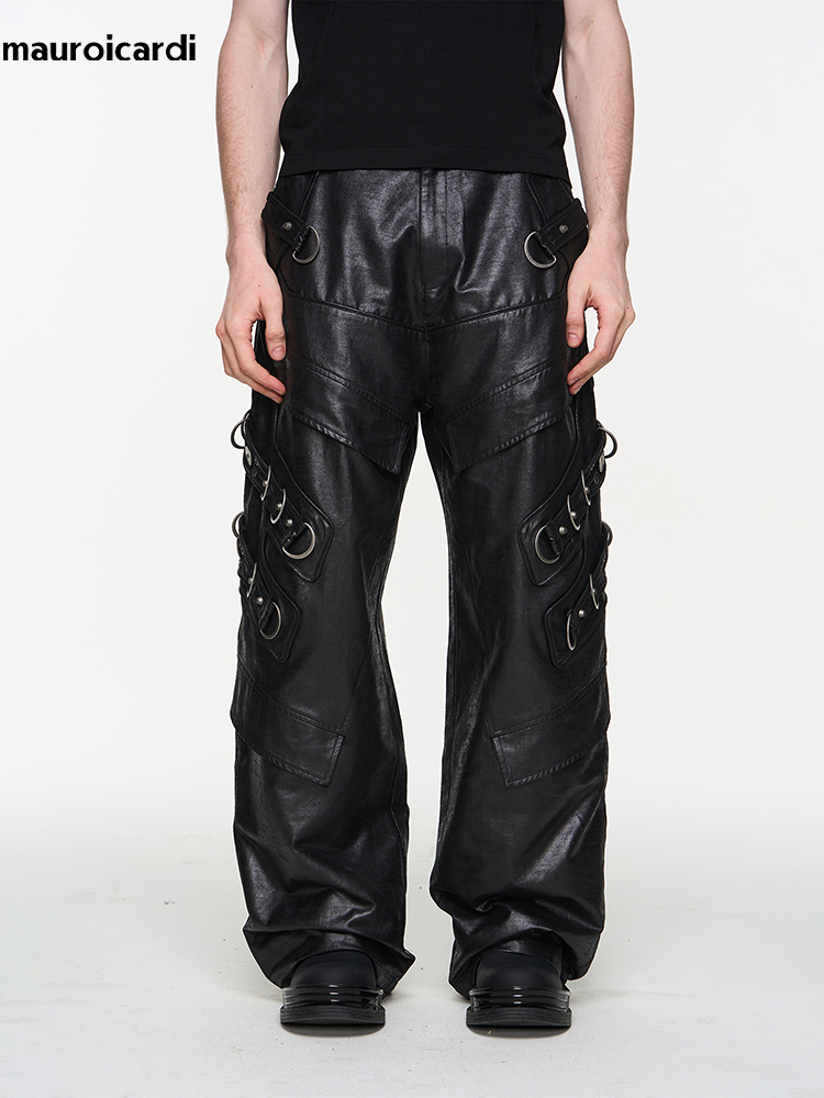 Mauroicardi Frühling Herbst Co – Leather Work Pants Bewertung und Preis
