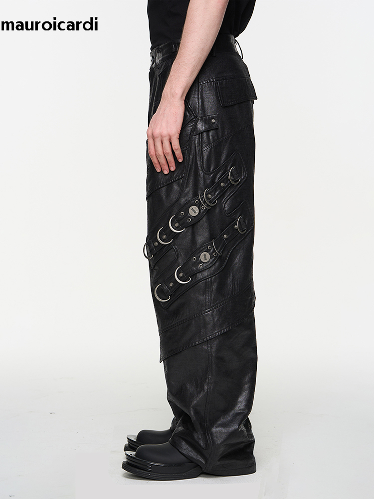 Mauroicardi Frühling Herbst Co – Leather Work Pants Bewertung und Preis
