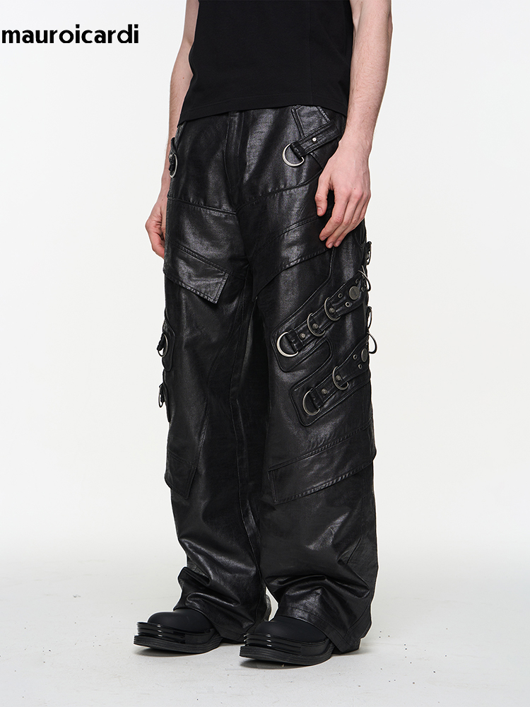 Mauroicardi Frühling Herbst Co – Leather Work Pants Bewertung und Preis