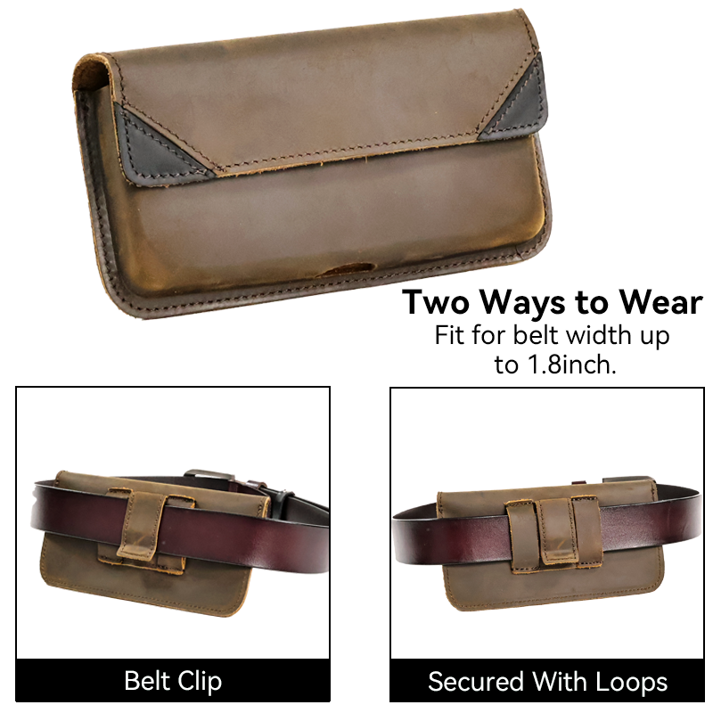 Echt leder Hüft tasche für Män – Leatherwork Fasteners Bewertung und Preis