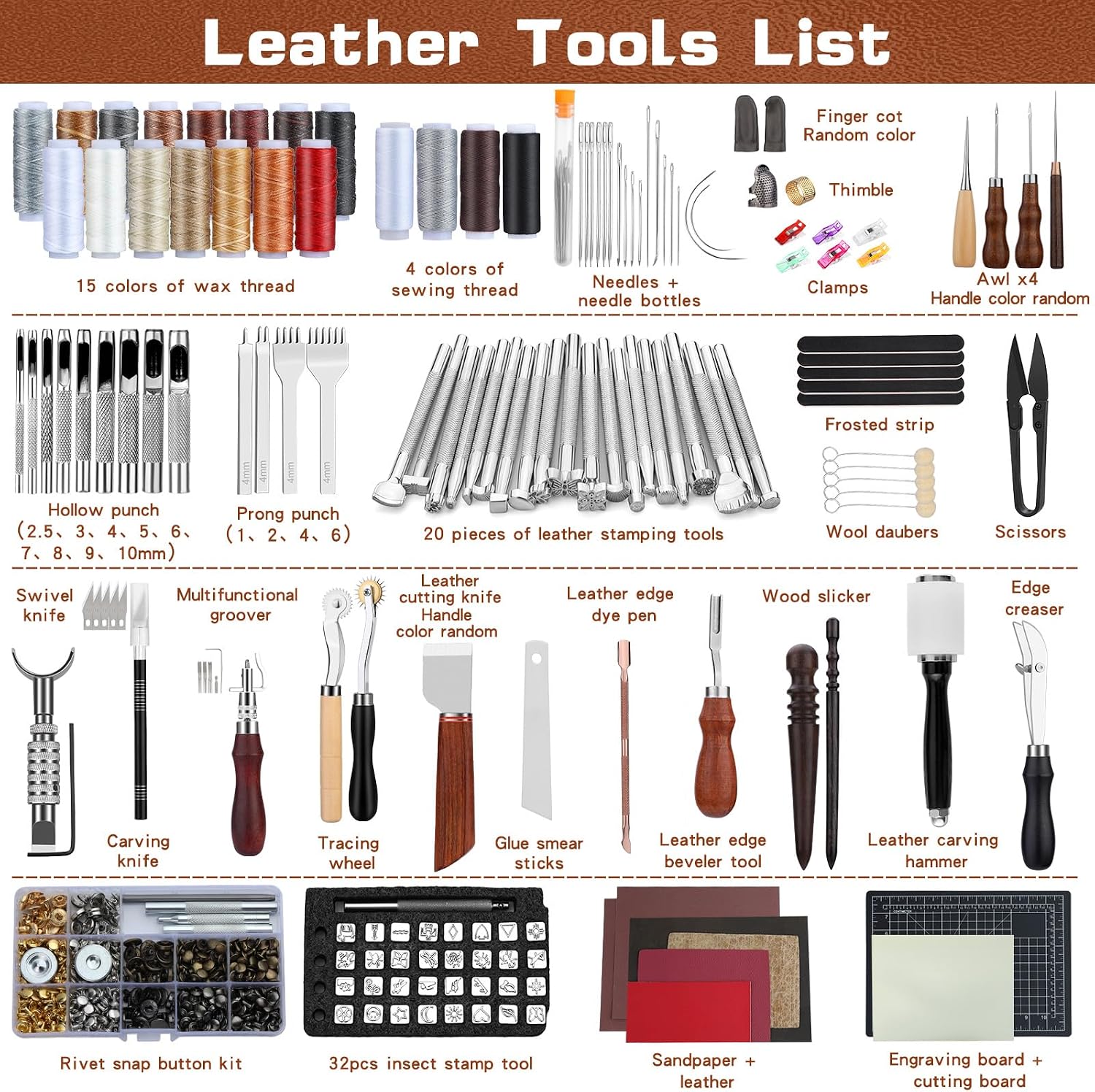 Lederbearbeitungs-Set mit Werk – Leatherwork Tool Kit Bewertung und Preis