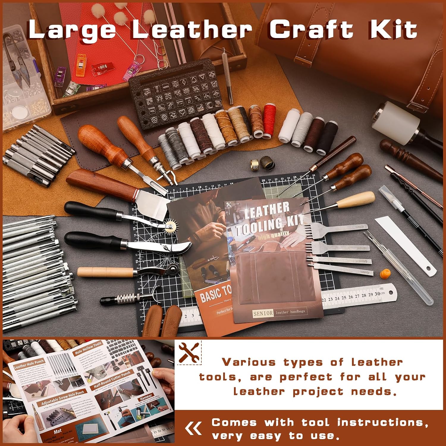 Lederbearbeitungs-Set mit Werk – Leatherwork Tool Kit Bewertung und Preis