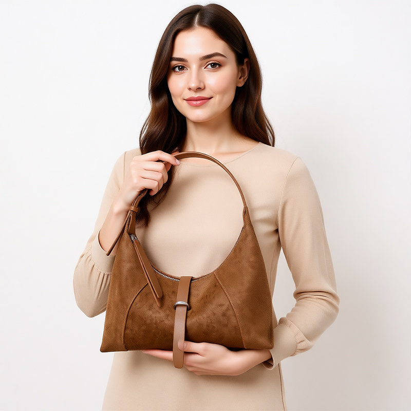 Damen-Handtasche aus Wildleder – Leather Work Handbags For Women Bewertung und Preis
