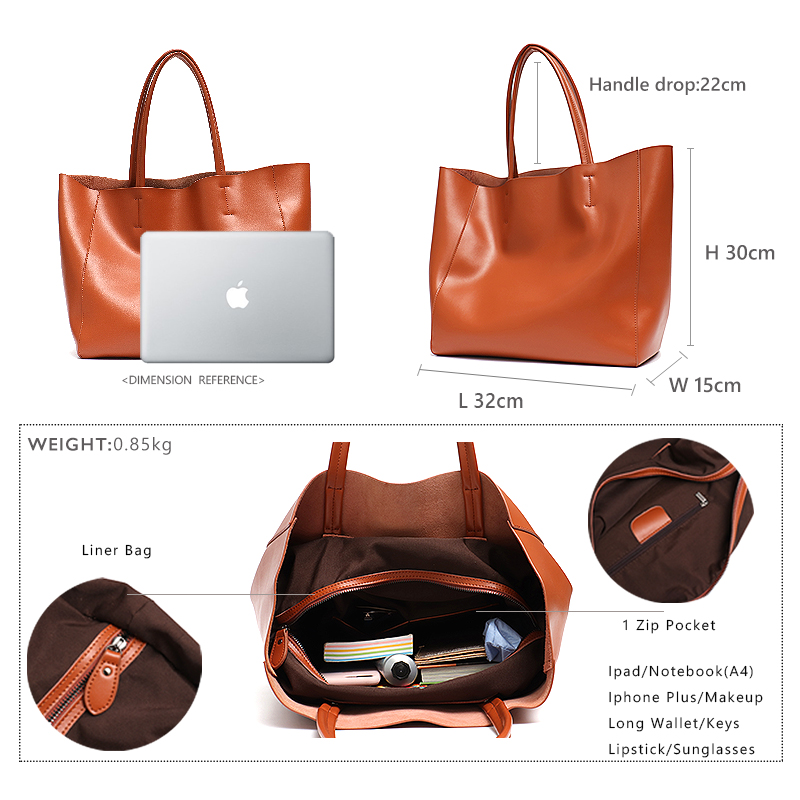 Minimalistische große Tragetas – Leather Work Handbag Bewertung und Preis