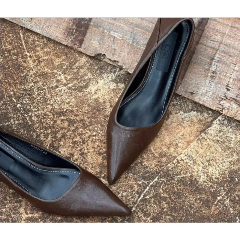 2024 Damen Sexy High Heels Bur – Leather Work Heels Bewertung und Preis