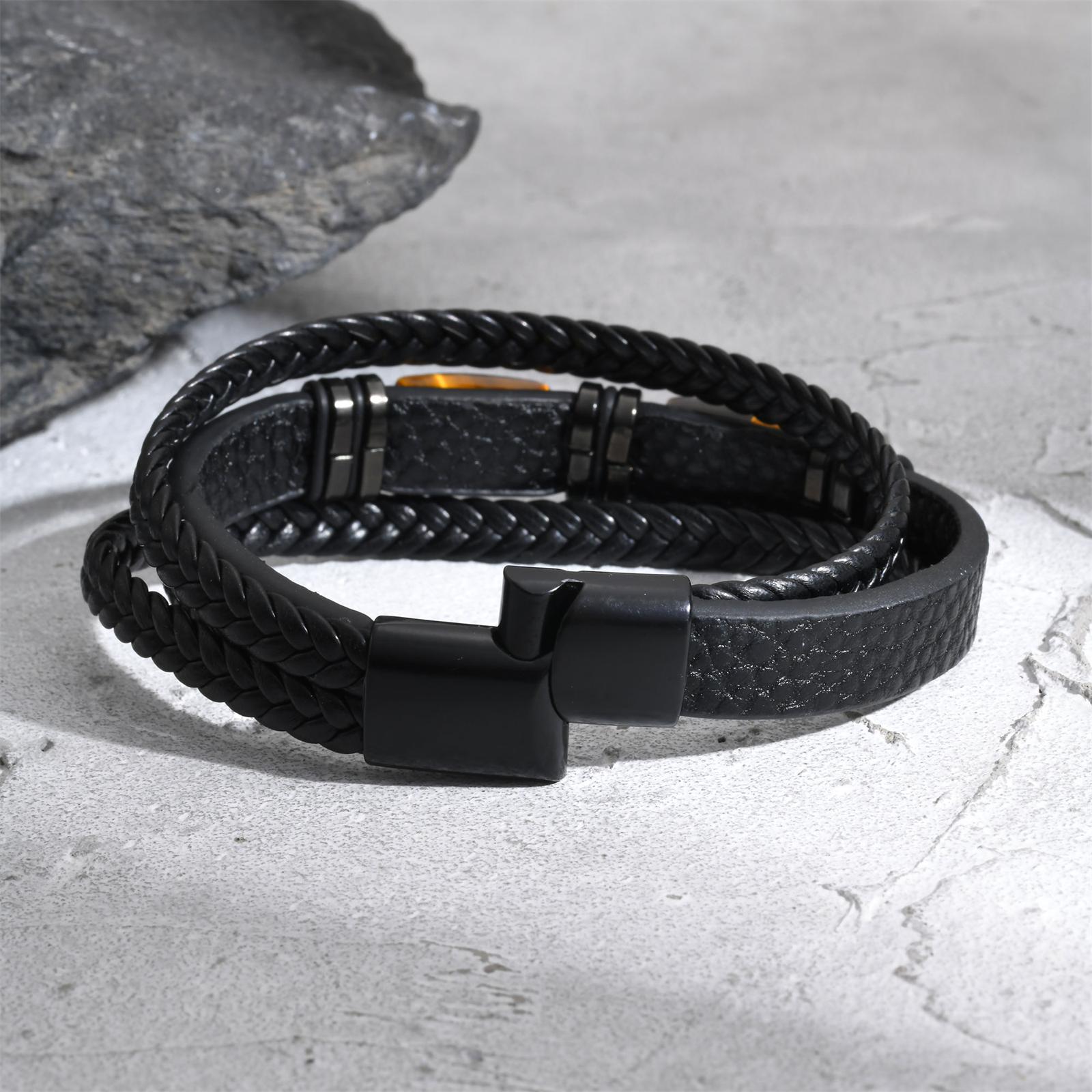 Herren-Armreif aus geflochtene – Leatherwork Jewelry Bewertung und Preis