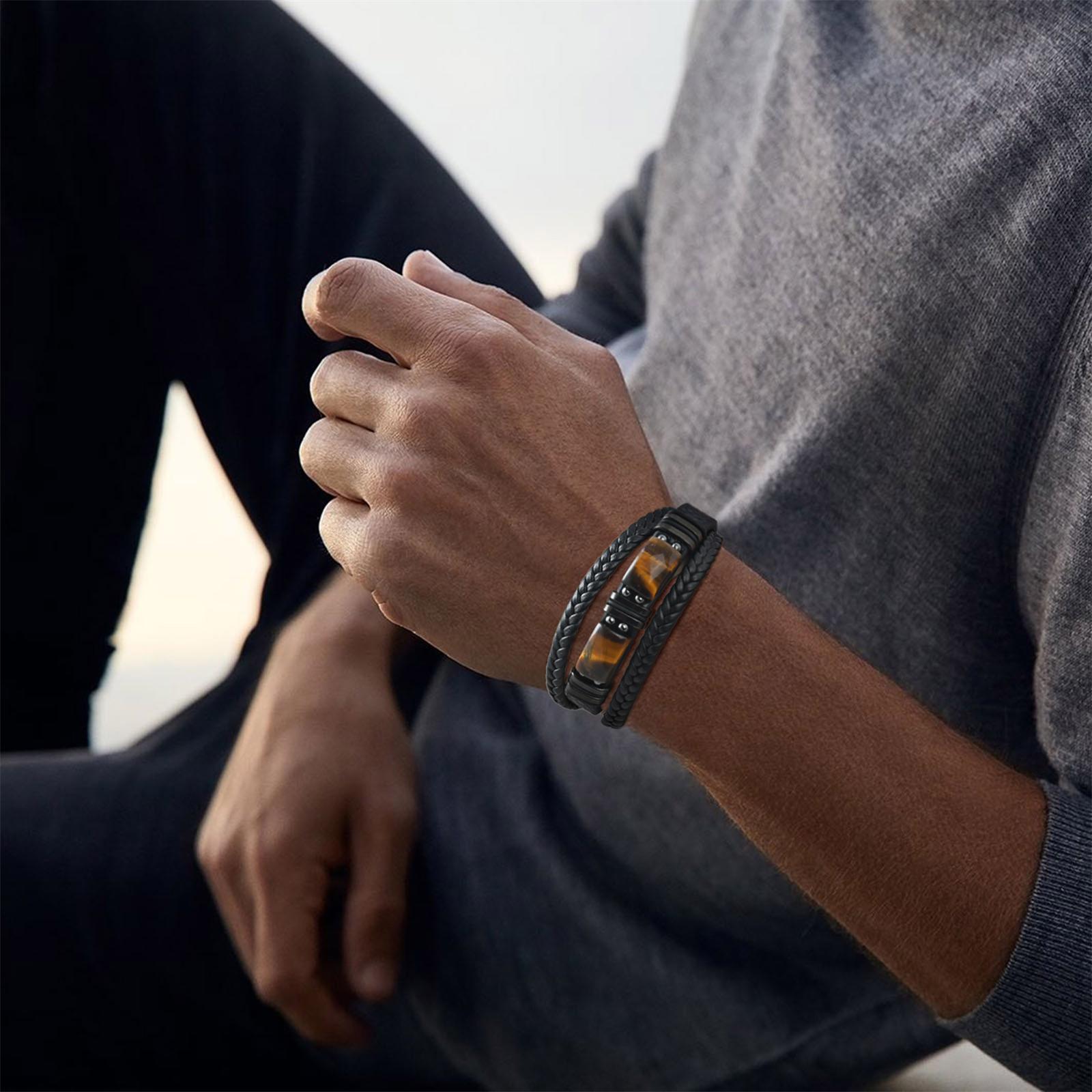 Herren-Armreif aus geflochtene – Leatherwork Jewelry Bewertung und Preis