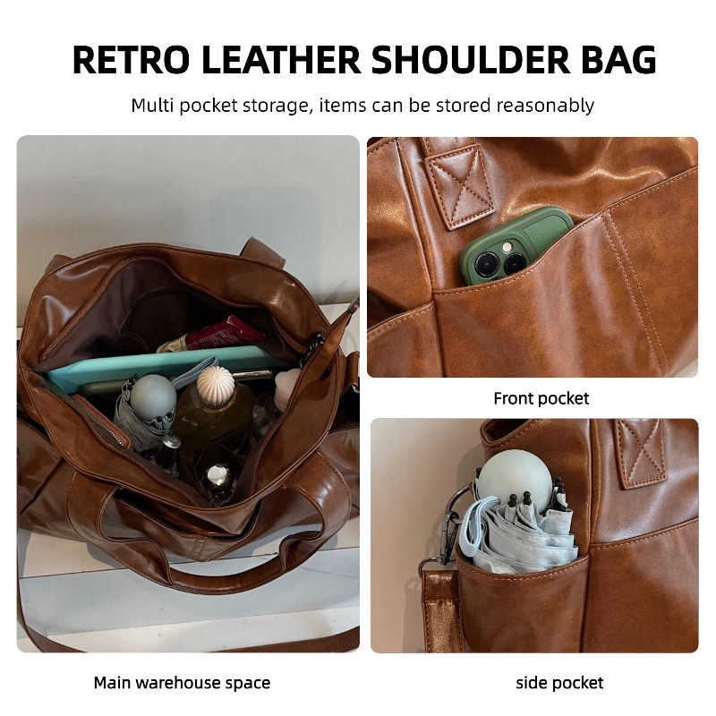 Damen Retro-Handtasche aus wei – Leather Work Handbag Bewertung und Preis