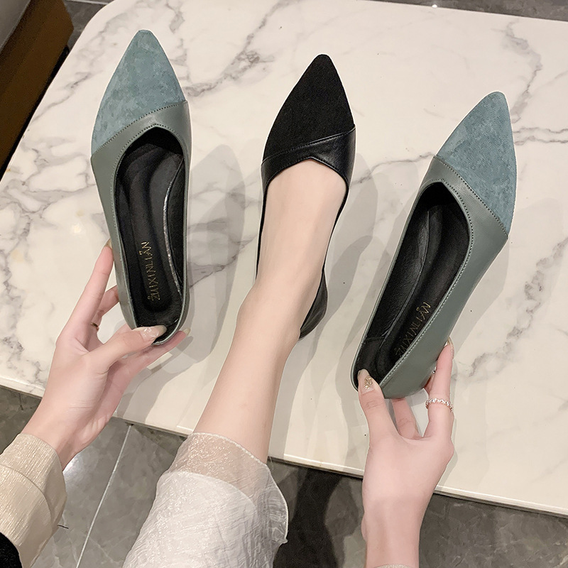 Flache schwarze Lederschuhe fü – Leather Work Heels Bewertung und Preis