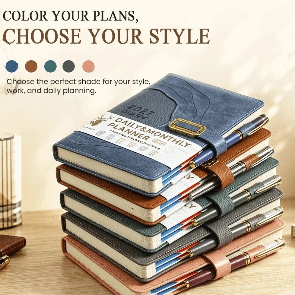 Verstärkter 2027 Terminplaner  – Leather Work Notebook Bewertung und Preis