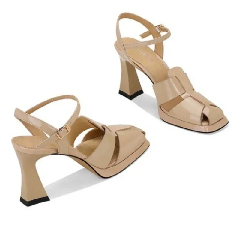 Frauen High Heel Sandalen Mode – Leather Work Heels Bewertung und Preis