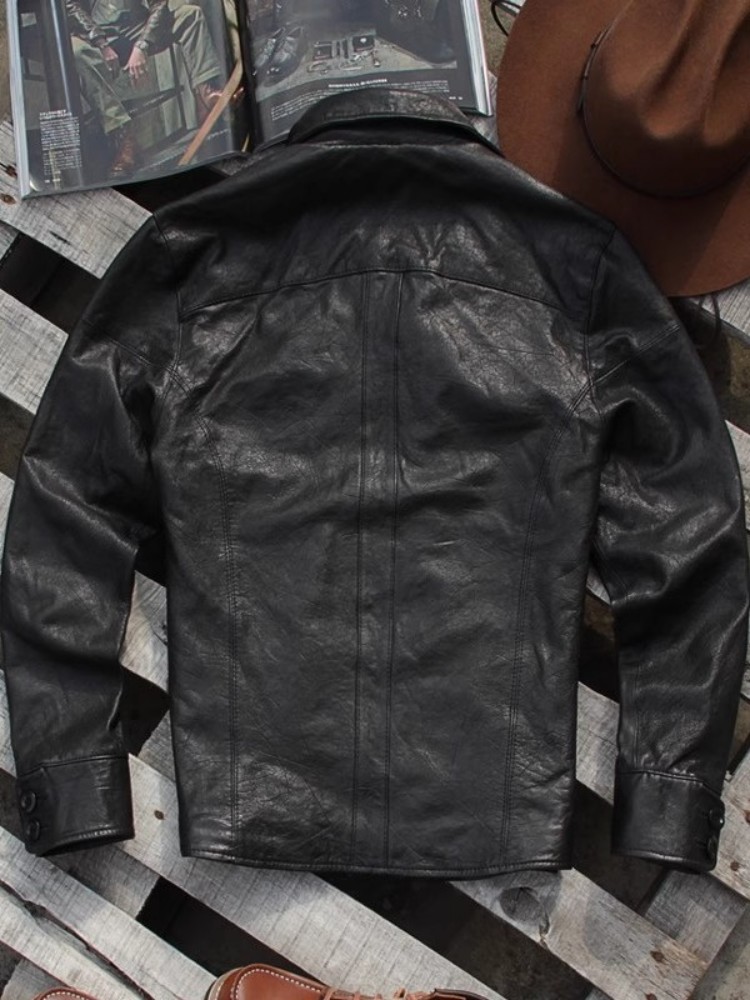 Punk Herren Echtes Leder Jacke – Leather Work Jacket Mens Bewertung und Preis