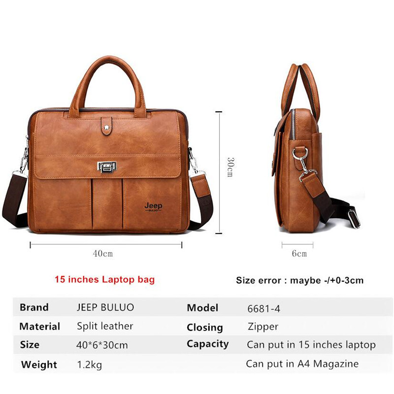 Jeep Buluo Herren-Leder-Aktent – Leather Work Handbag Bewertung und Preis