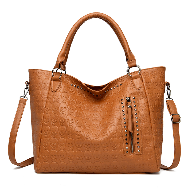 Punk-Totenkopf-Umhängetasche a – Leather Work Handbag Bewertung und Preis