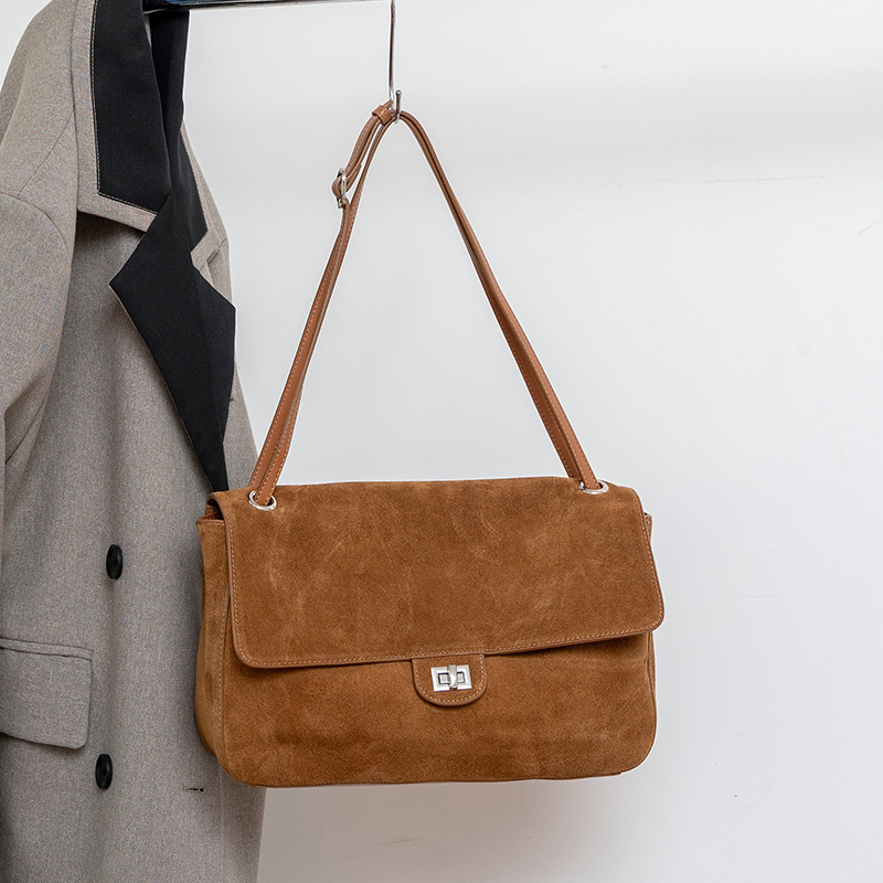 Echte Wildleder-Schultertasche – Leather Work Handbag Bewertung und Preis