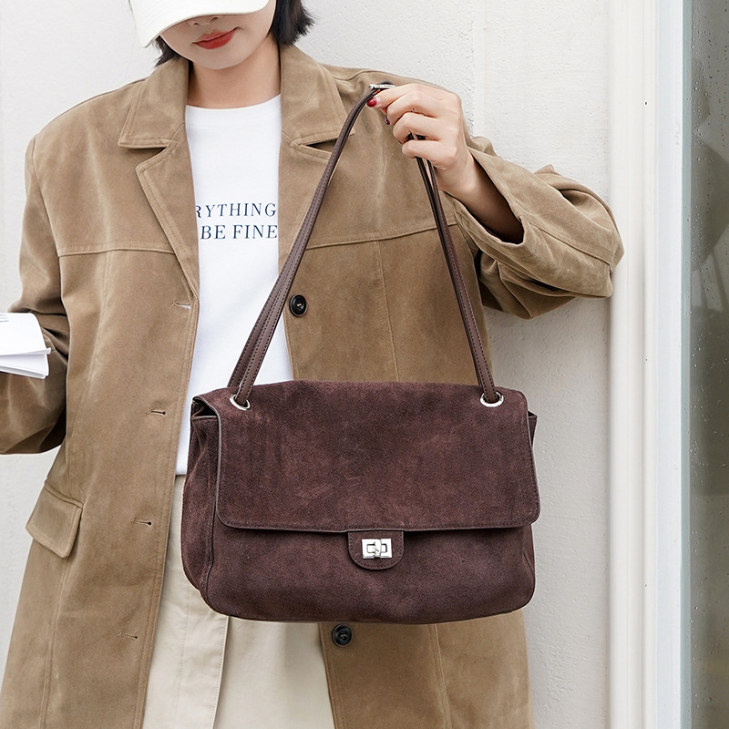 Echte Wildleder-Schultertasche – Leather Work Handbag Bewertung und Preis
