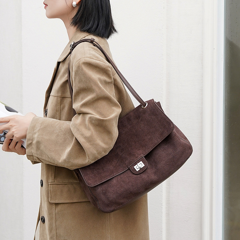 Echte Wildleder-Schultertasche – Leather Work Handbag Bewertung und Preis