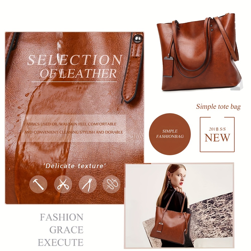 Modische klassische Retro Lede – Leather Work Handbag Bewertung und Preis
